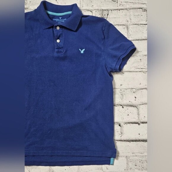 American Eagle Men's Polo Shirt Embroidered Logo Classic Fit - Picture 4 of 7